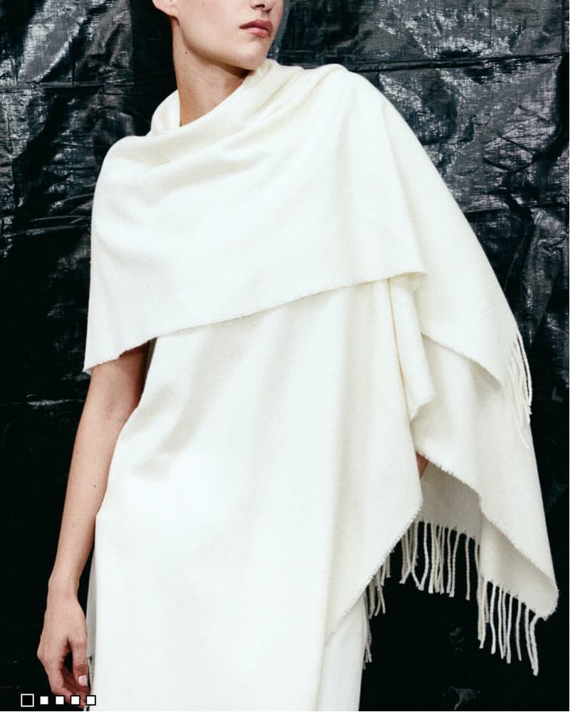 Fringe shawl - ivory  - Image 1