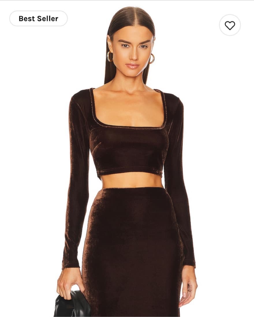 House Of Harlow Brown Velvet Set - Image 3