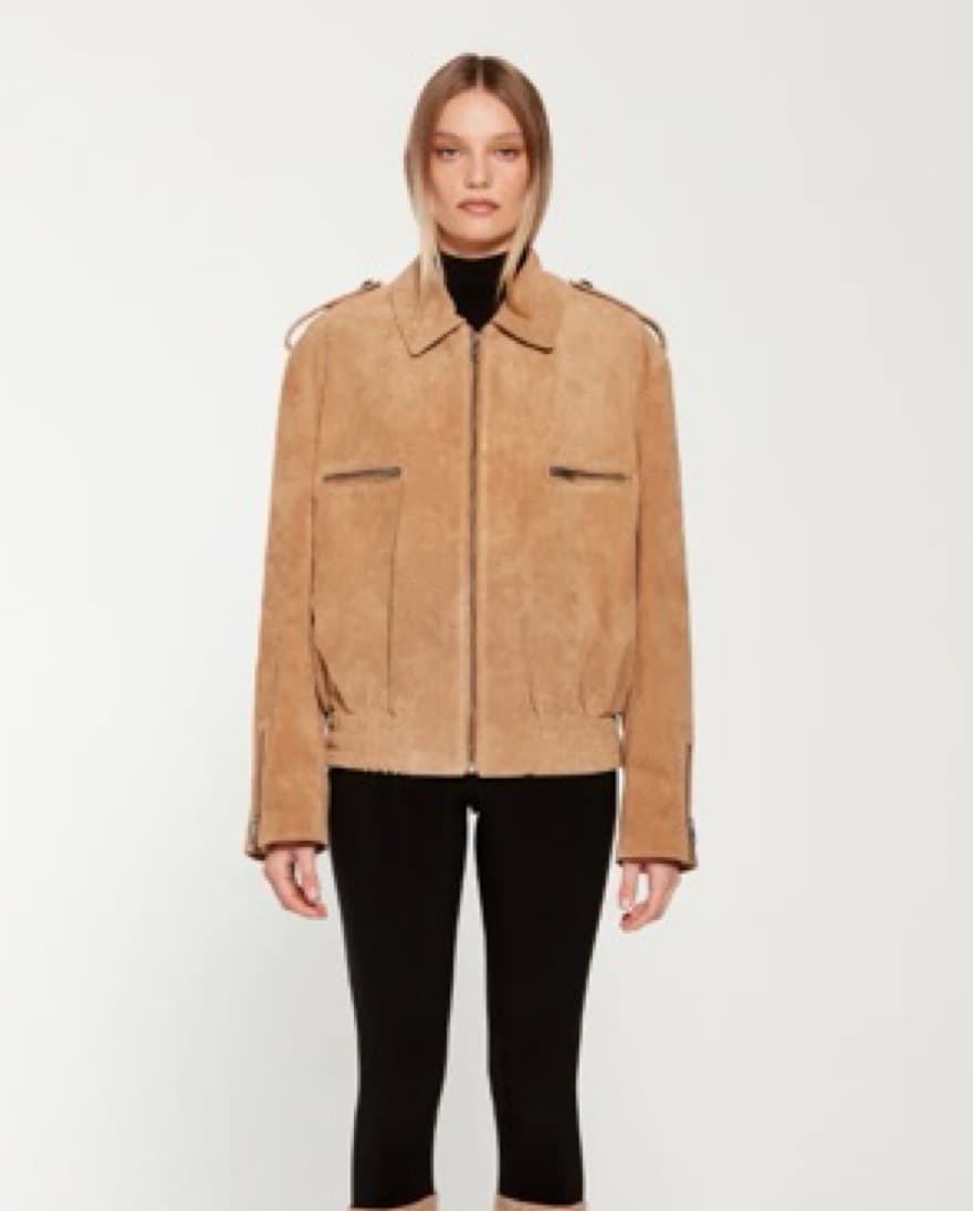 Ducie Sadie Suede Leather Jacket - Image 1