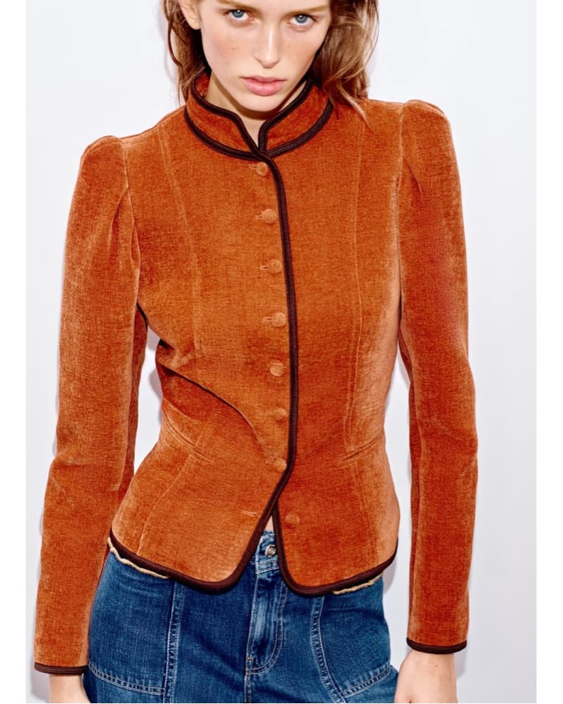 Contrasting Trim Blazer - Image 2