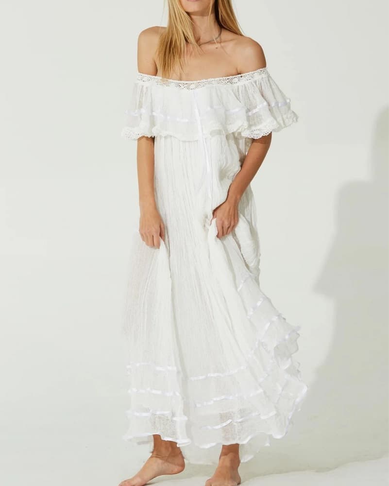 Viral Cotton Gauze Dress - Image 5