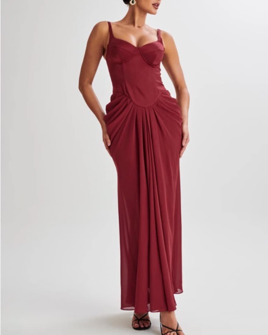 Red Wedding Guest Dress (Meshki) - Image 1