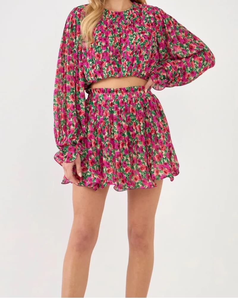 Endless Rose Floral Pleated Set - Image 3