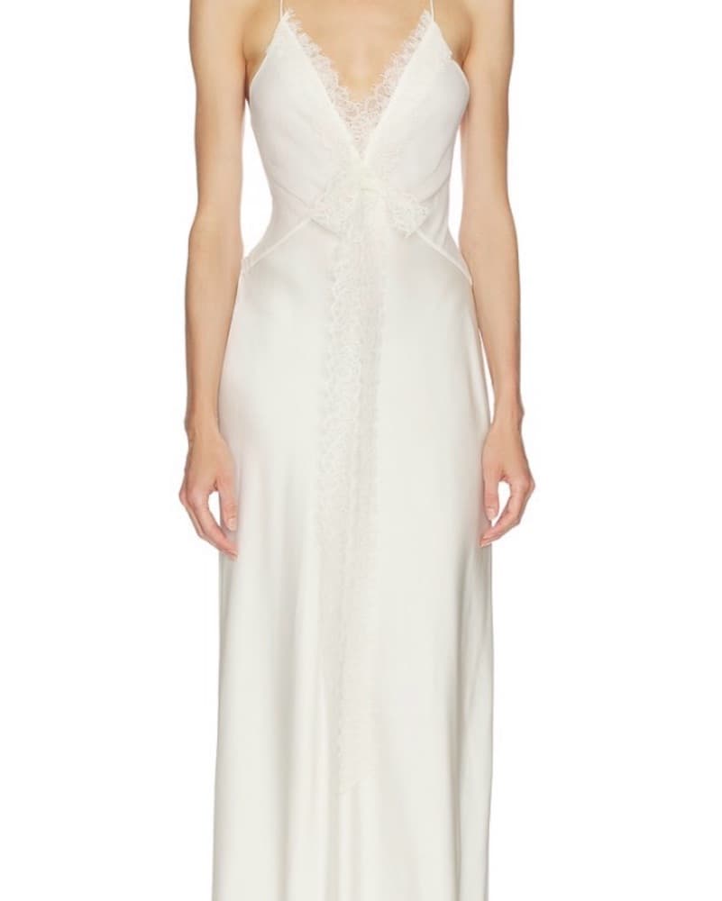 Helsa Ivory Slip Dress - Image 1
