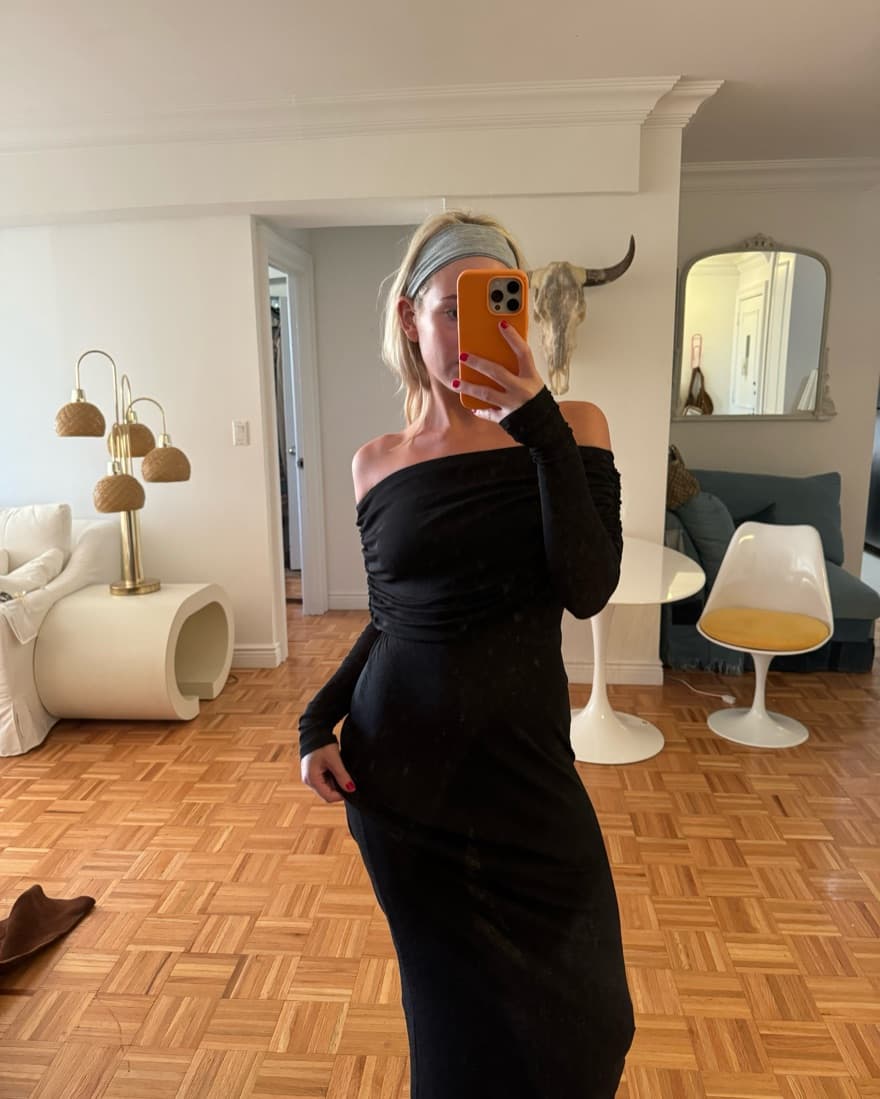 Revolve Black Off The Shoulder Dress - Image 5