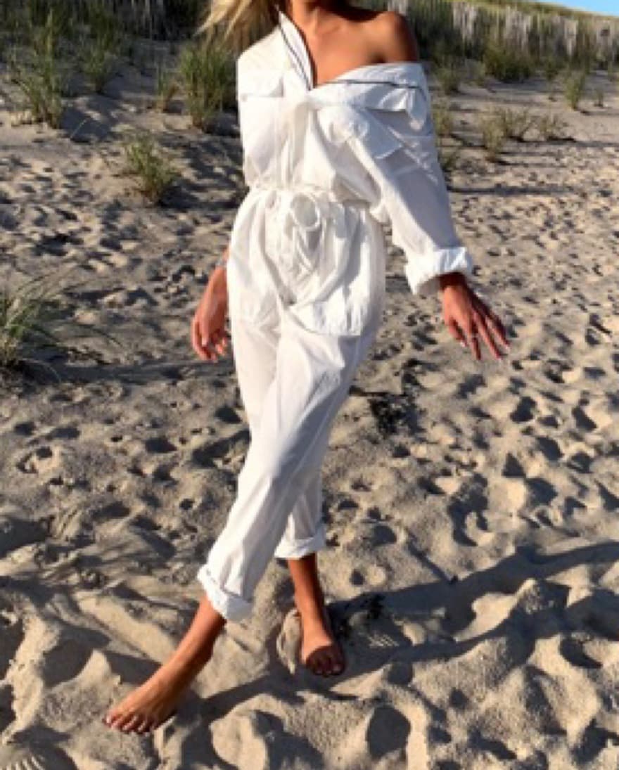 Urban Zen Long Sleeved Belted Jumpsuit - Image 5
