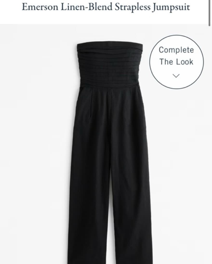 Abercrombie Linen Strapless Jumpsuit - Image 1