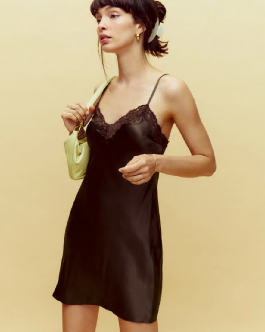 reformation Marina Silk Dress - Image 1