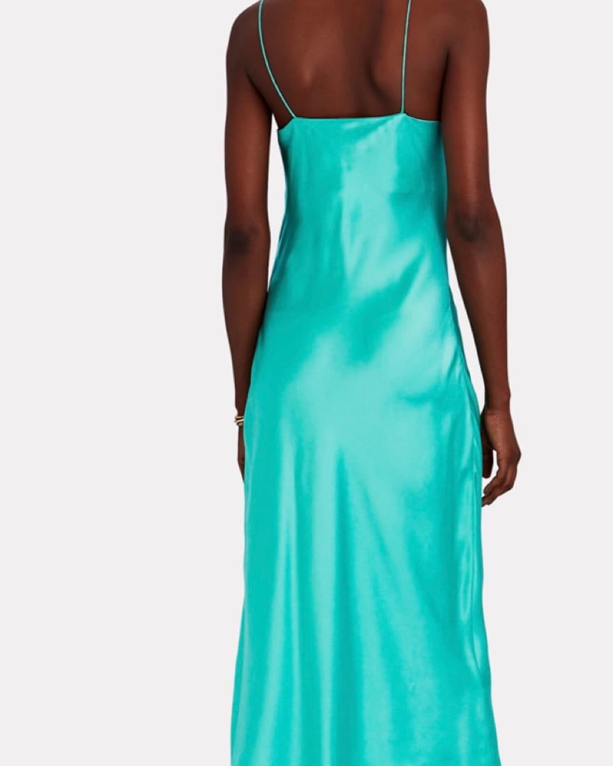 Rachael Silk Cowl Mini Dress - Image 2