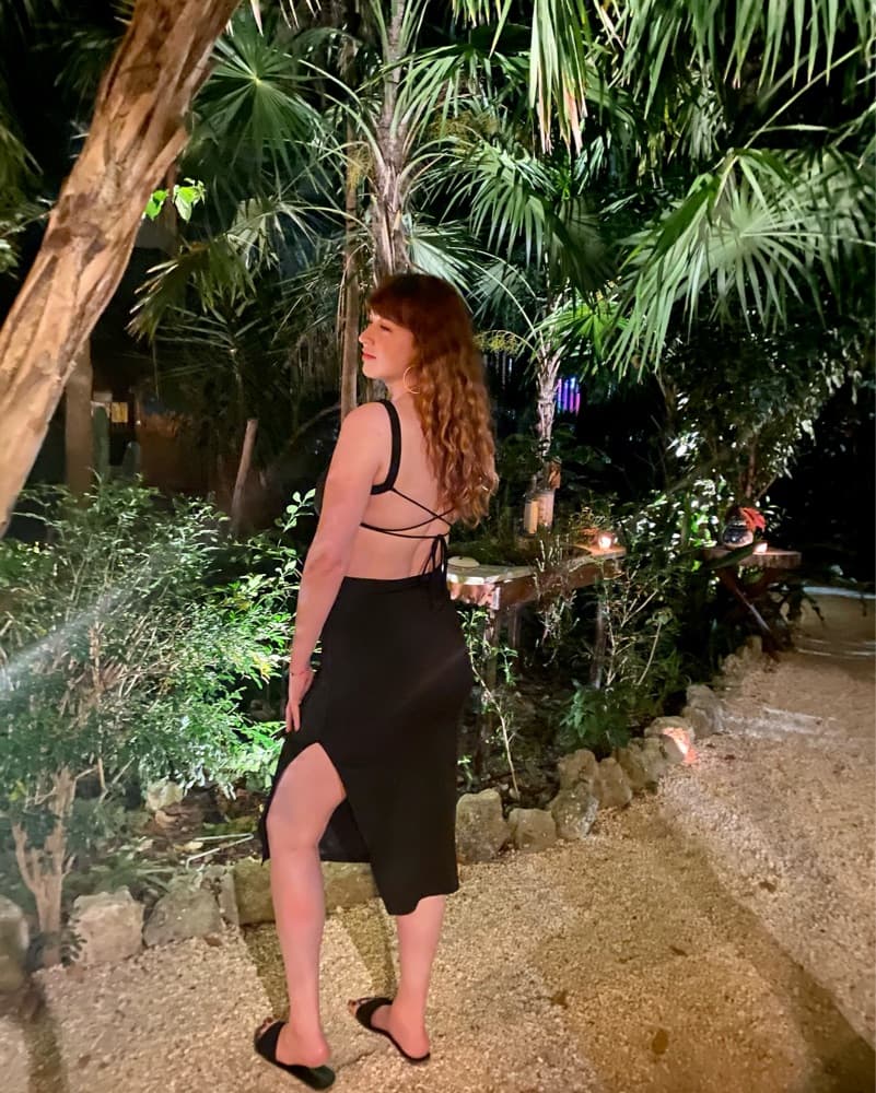 Black Abercrombie Midi Dress - Image 3