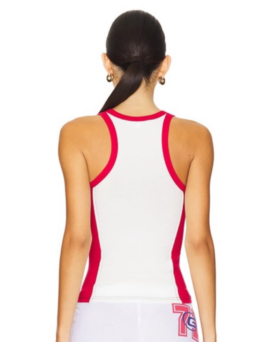 Alyse Tank in Red & White - Image 3