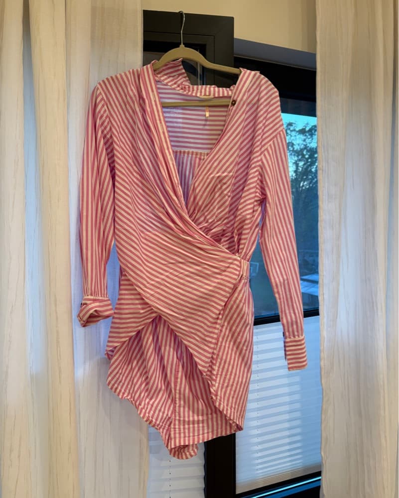 Free People Real Time Relax Romper Pink - Image 2