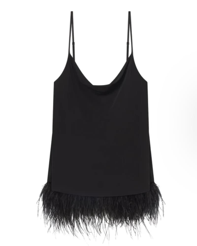 A.L.C. Eliza Feather Trimmed Camisole To - Image 3