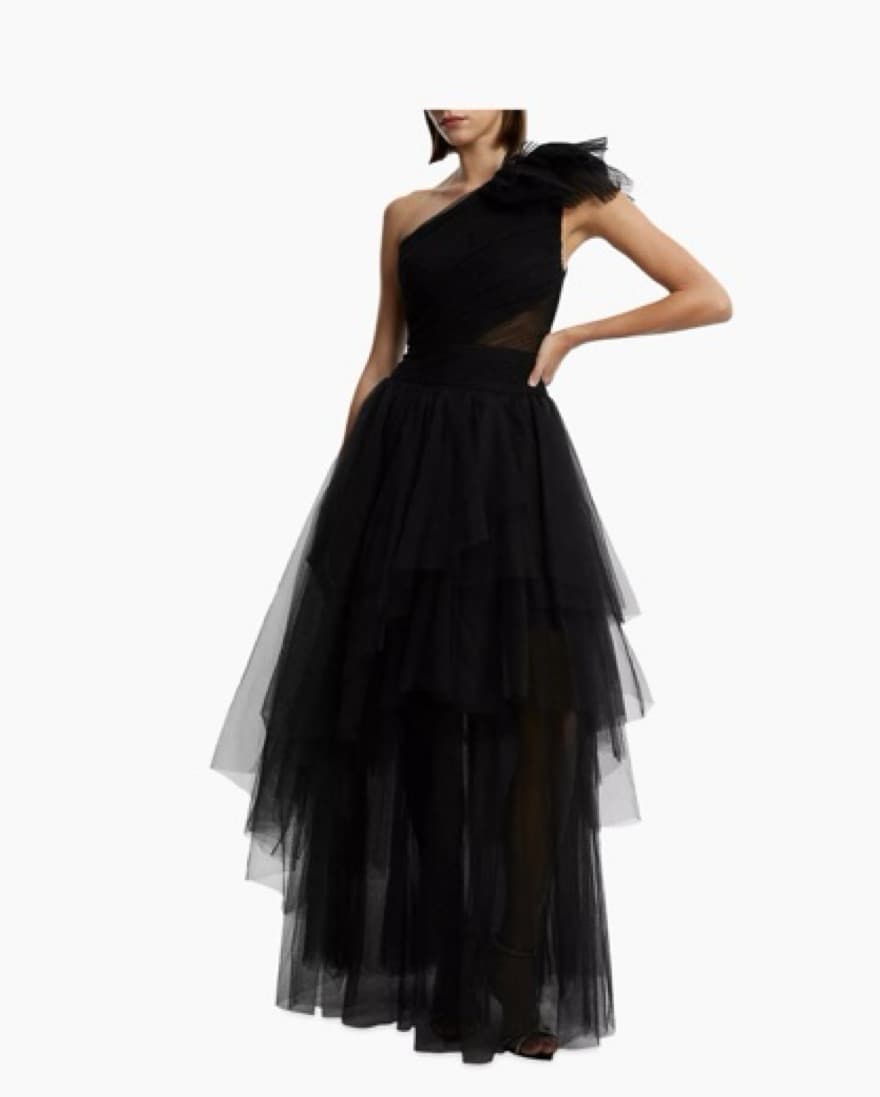 BCBG One shoulder Tulle gown - Image 1