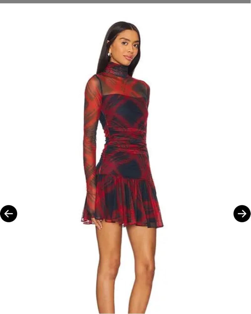 Amanda Uprichard Plaid Mini Dress S - Image 2