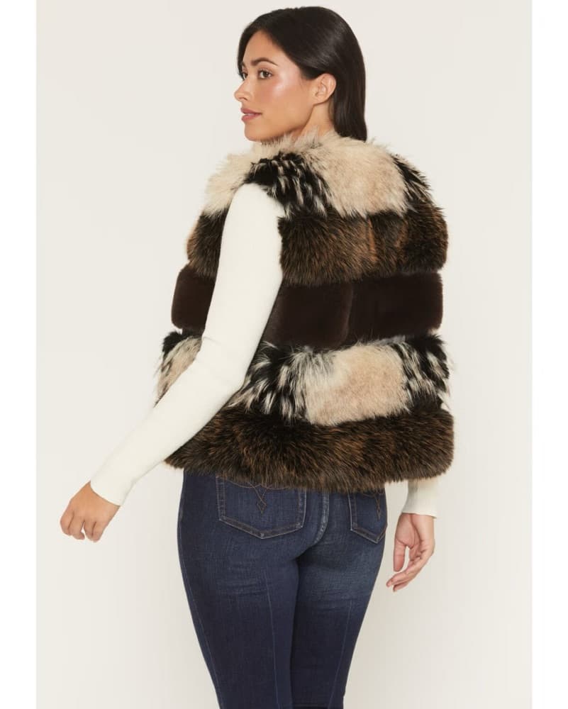 Azalea Wang Faux Fur Patchwork Vest - Image 2
