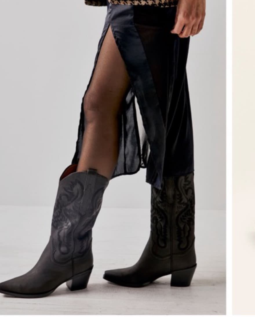 Free People Black Cowboy Boots  - Image 2
