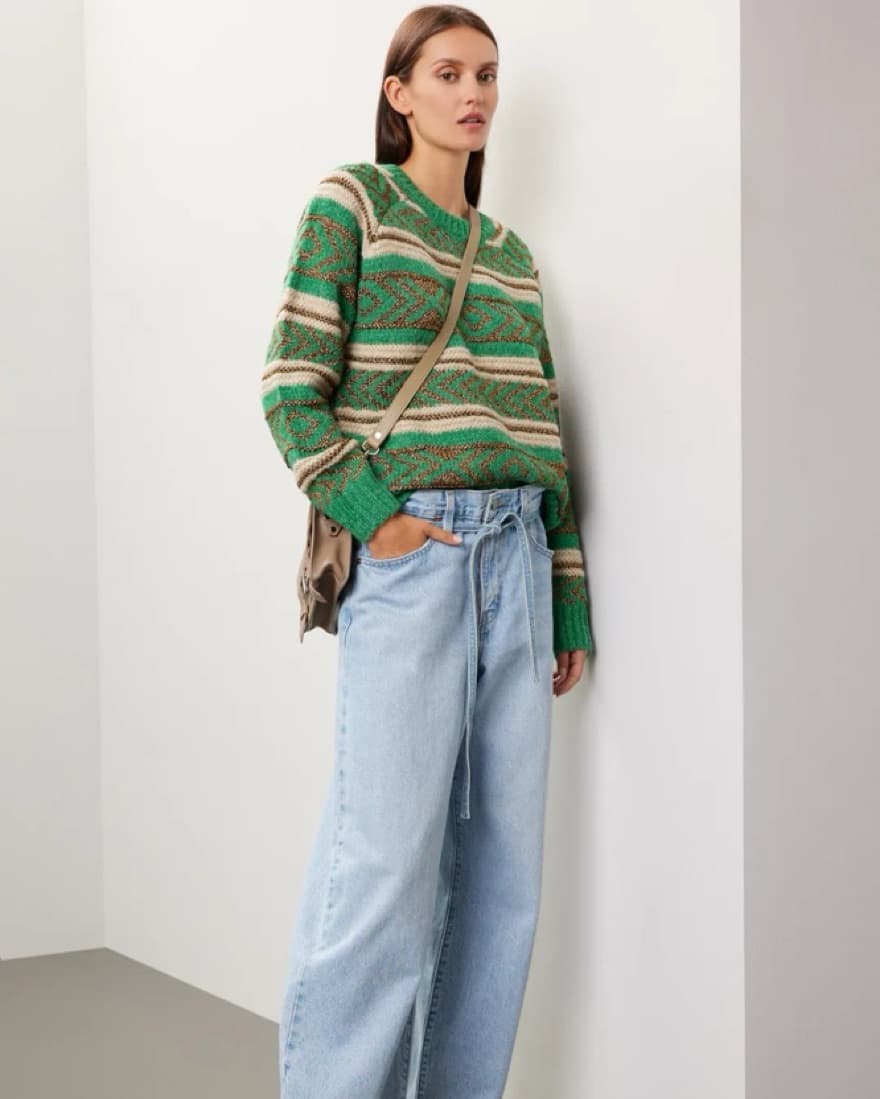 Scotch & Soda Metallic Fair Isle Sweater - Image 1