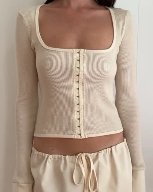 Orseund Iris Waffle Knit Top - Image 1