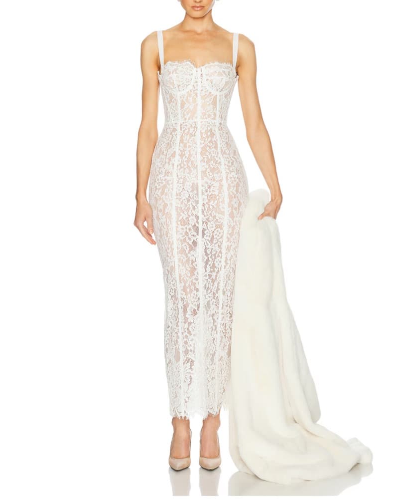 Helsa Column Dress Xs bridal Engagement - Image 6