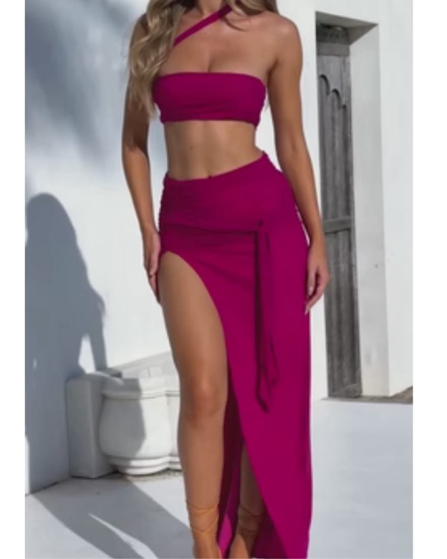 Hot Pink Maxi Skirt - Image 2