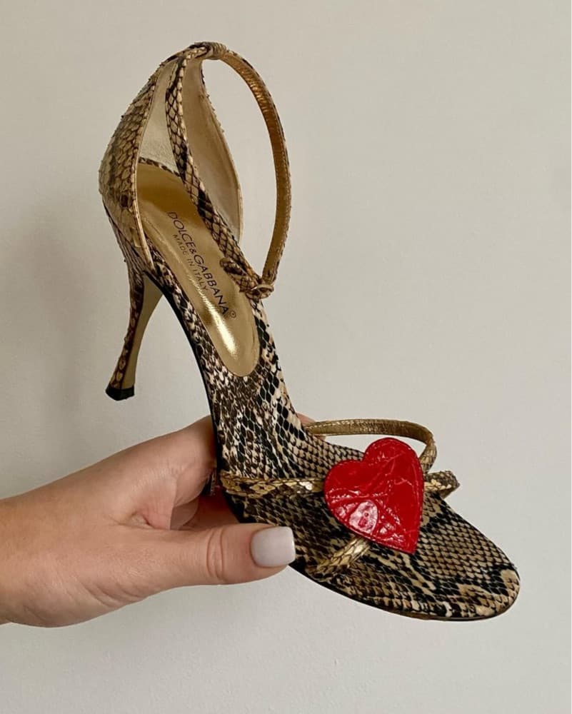 Vintage Dolce Gabbana Snakeskin Heels by Dolce + Gabbana | Pickle