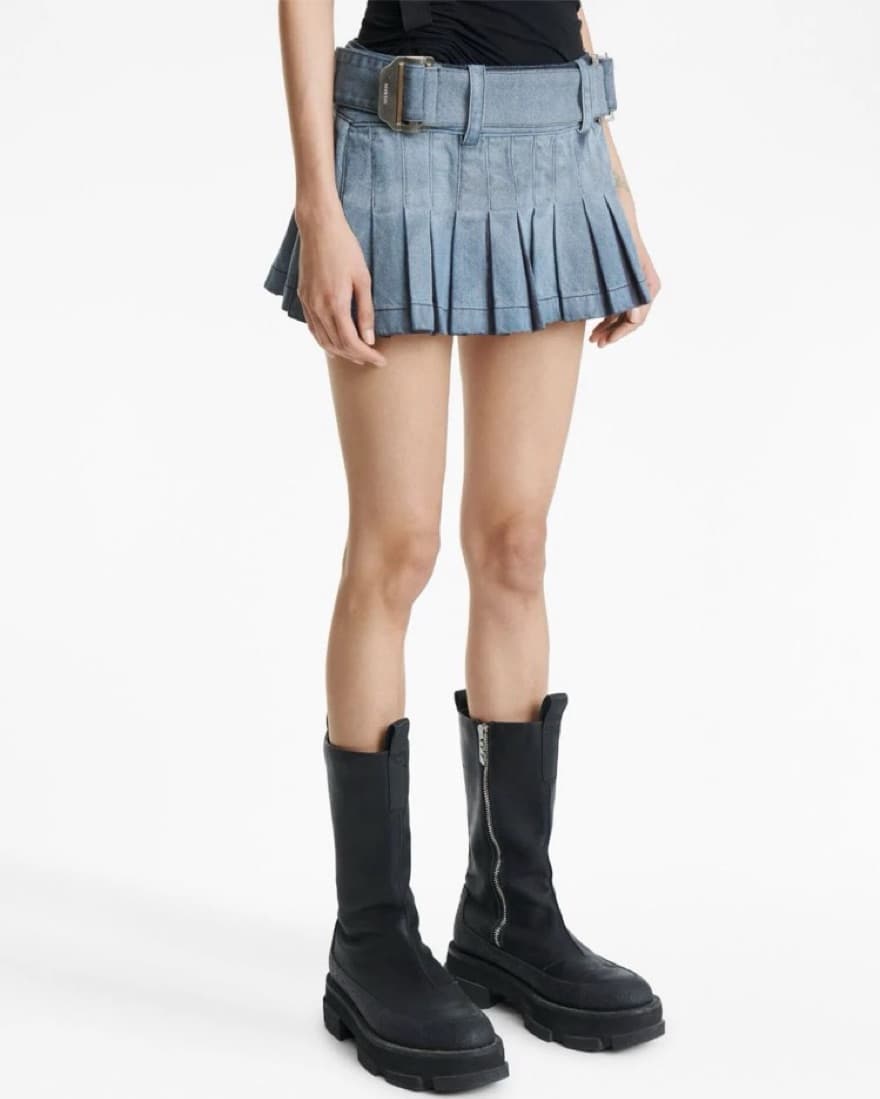 DION LEE Darted Denim Mini Skirt - Image 2