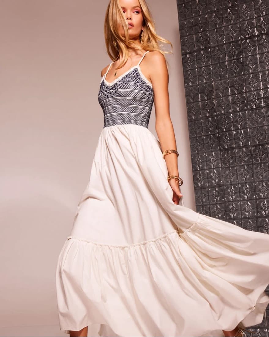 Ramy Brook Blue And White Maxi Dress - Image 3