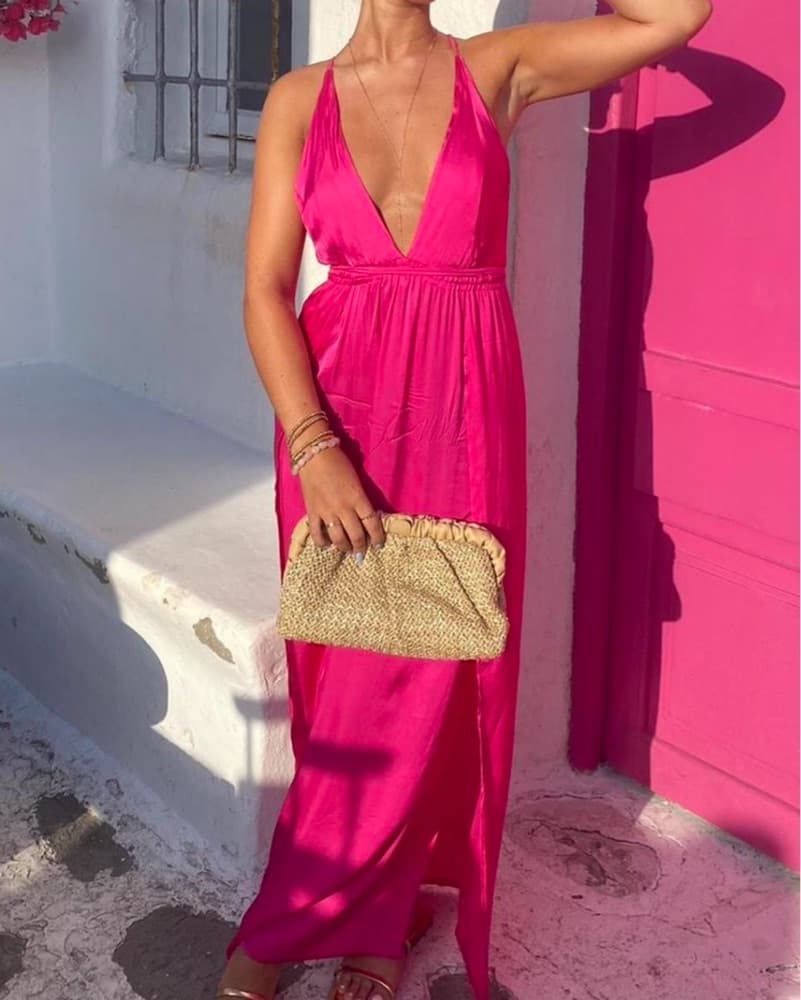 Indah Pink Maxi Dress - Image 1