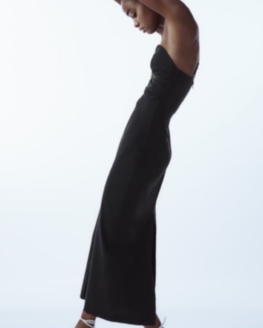Black Cutout Midi Dress - Image 5