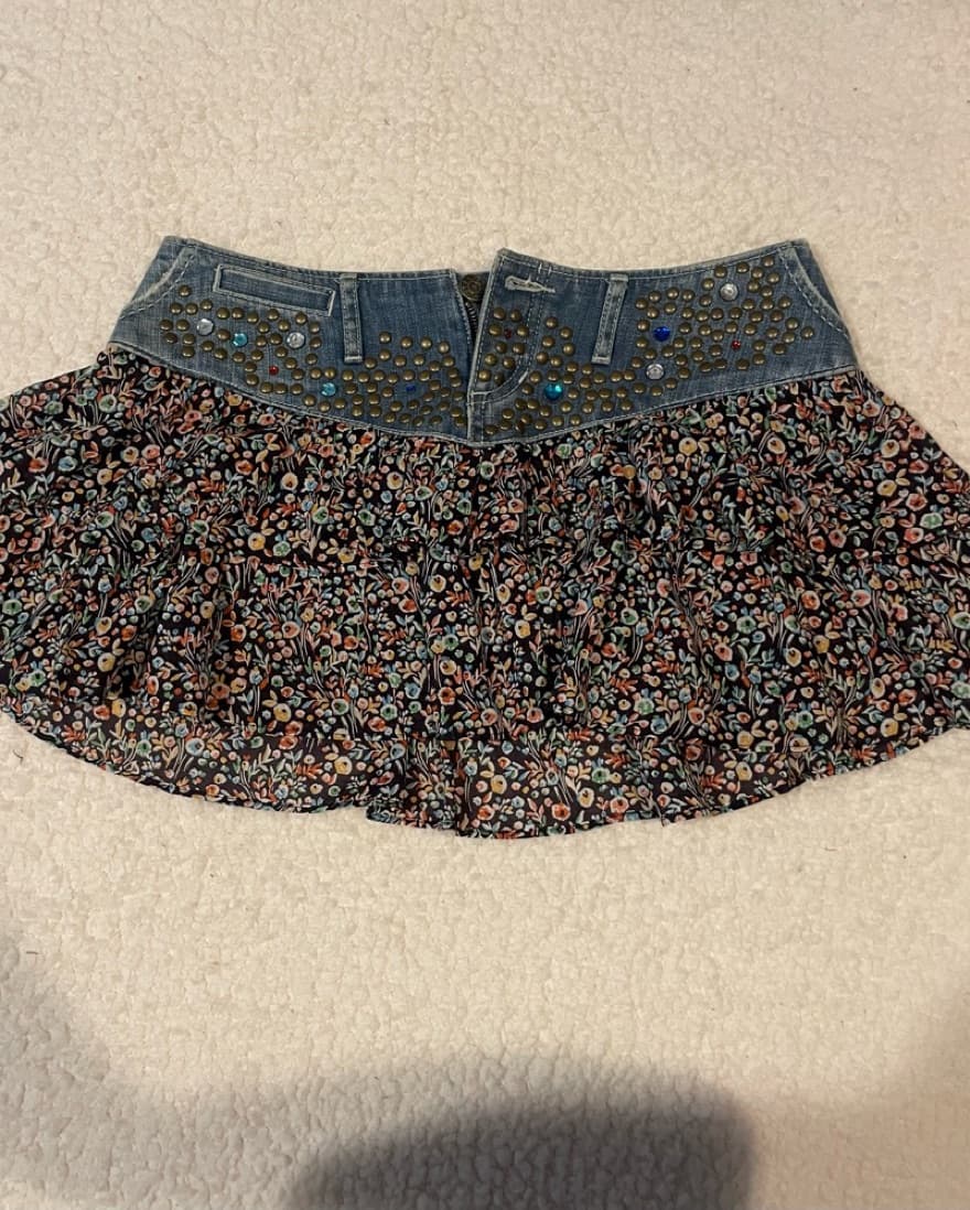 VINTAGE EXPRESS MINI DENIM SKIRT - Image 2