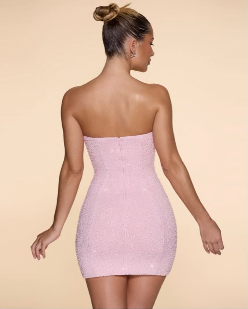 Pink Oh Polly Strapless Dress - Image 2