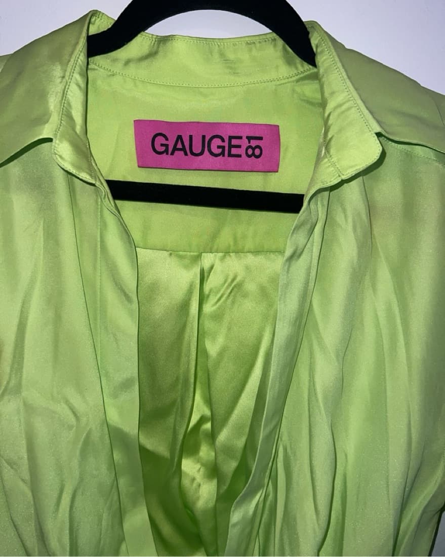 Gauge81 Neon Green Mini Dress - Image 4