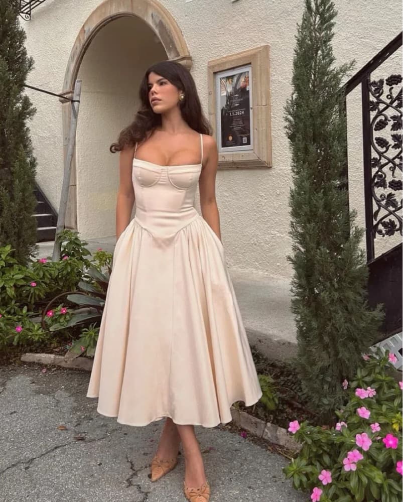 SAMARIA DRESS- Cream House Of CB - Image 5