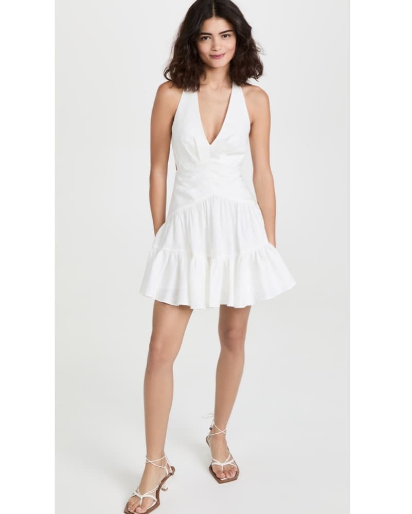 Zimmermann Open Back White V-Neck Dress - Image 2