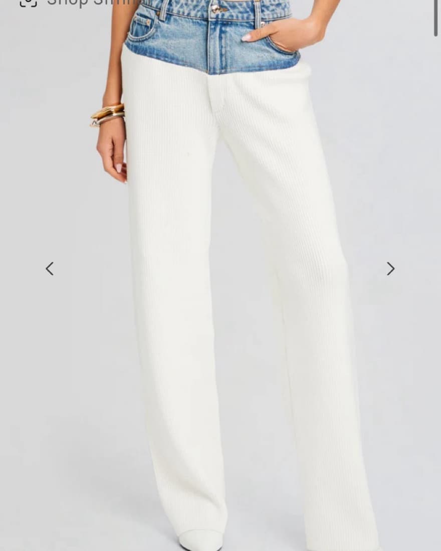 Chanti Denim Knit Pant- Seroya - Image 1