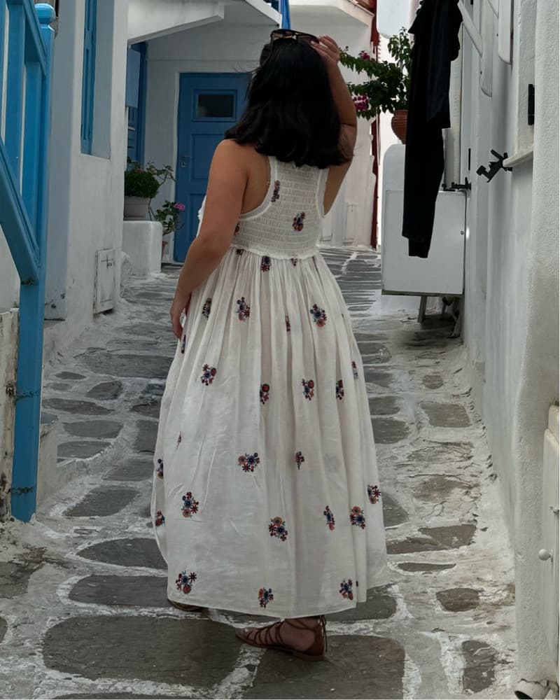 UO Blaine Embroidered Floral Midi Dress - Image 3