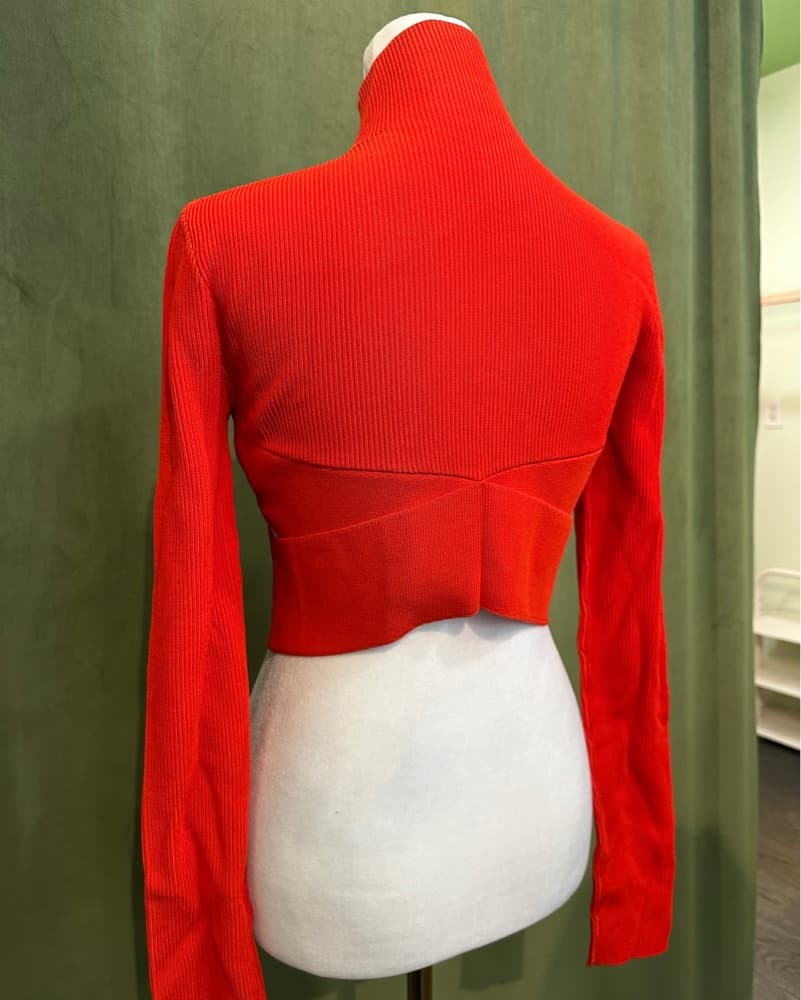 Dion Lee Cropped Wrap Ribbed Sweater - Image 3