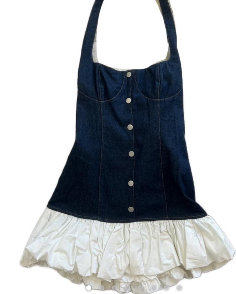 Peppermayo Georgina Denim Mini Dress  - Image 3