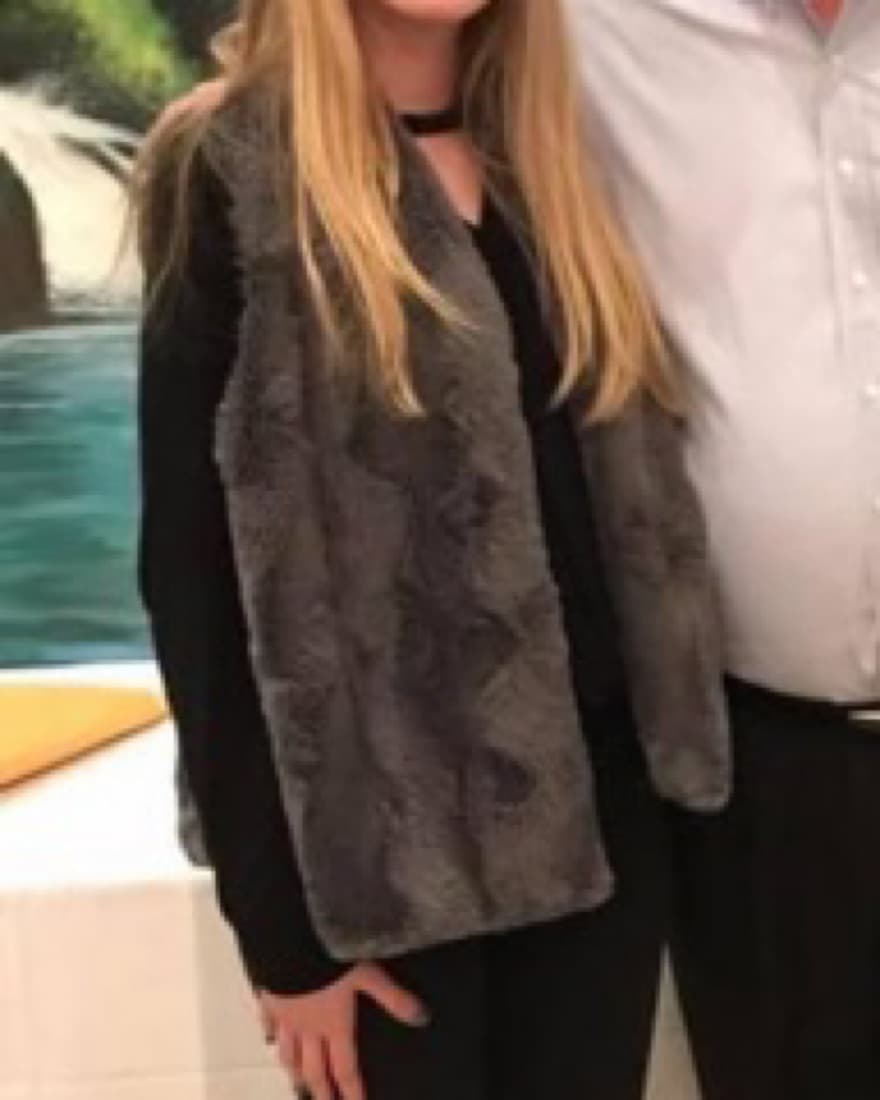 fuzzy gray vest  - Image 1