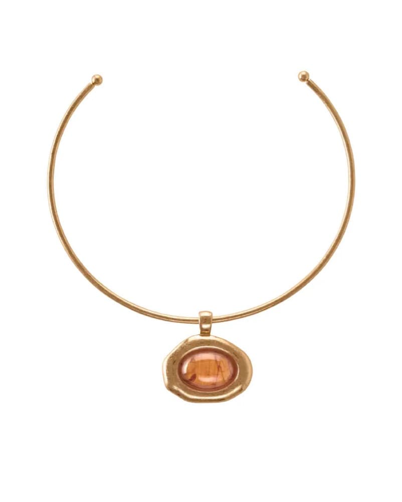 Elegant Amber Pendant Necklace - Image 2