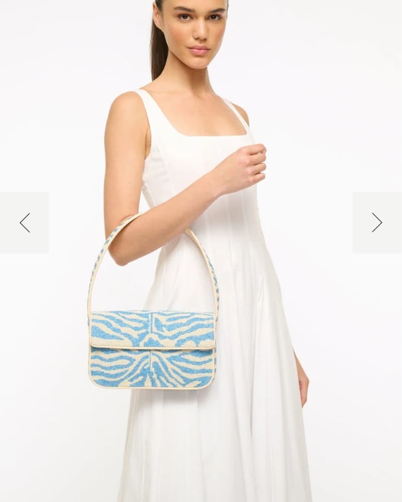 Staud Tommy Blue/White Bag - Image 2
