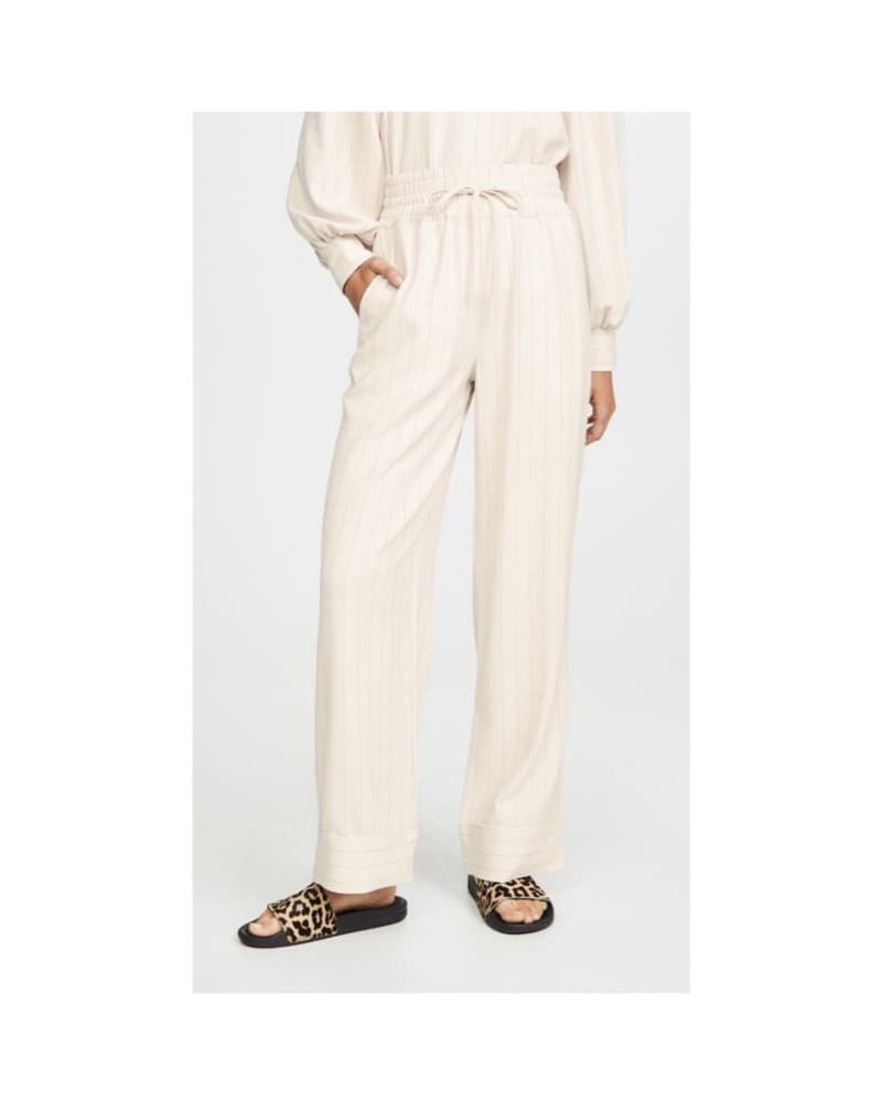 Ganni Wide Leg Crepe Pants  - Image 1
