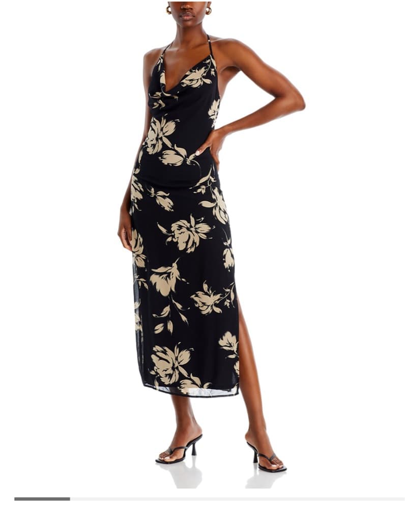 Floral Halter Midi Dress/Maxi For Petite - Image 1