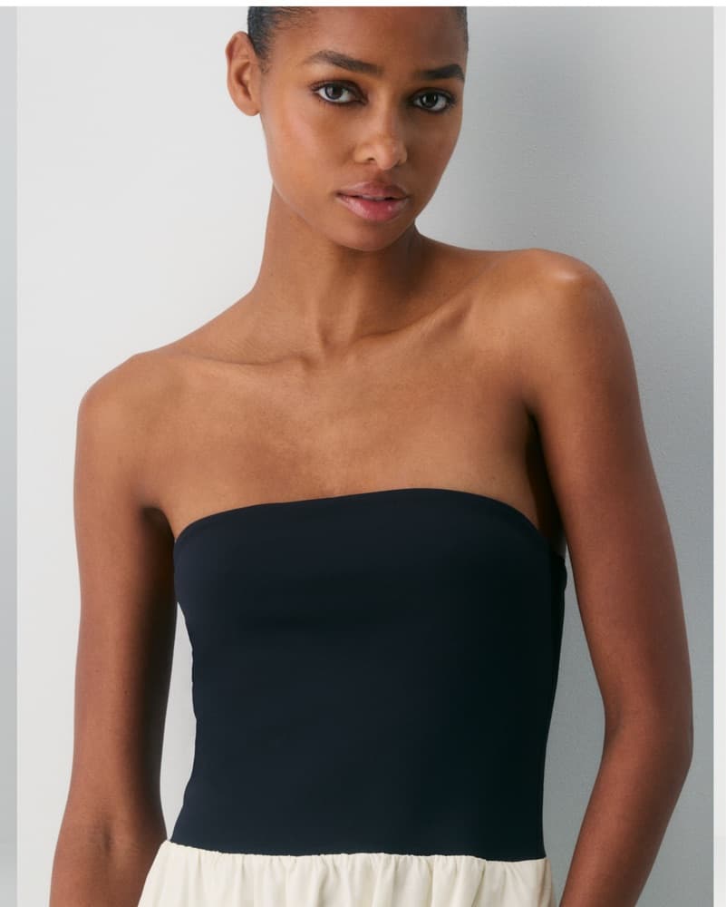 Aritzia Two Tone Midi Strapless Dress - Image 2