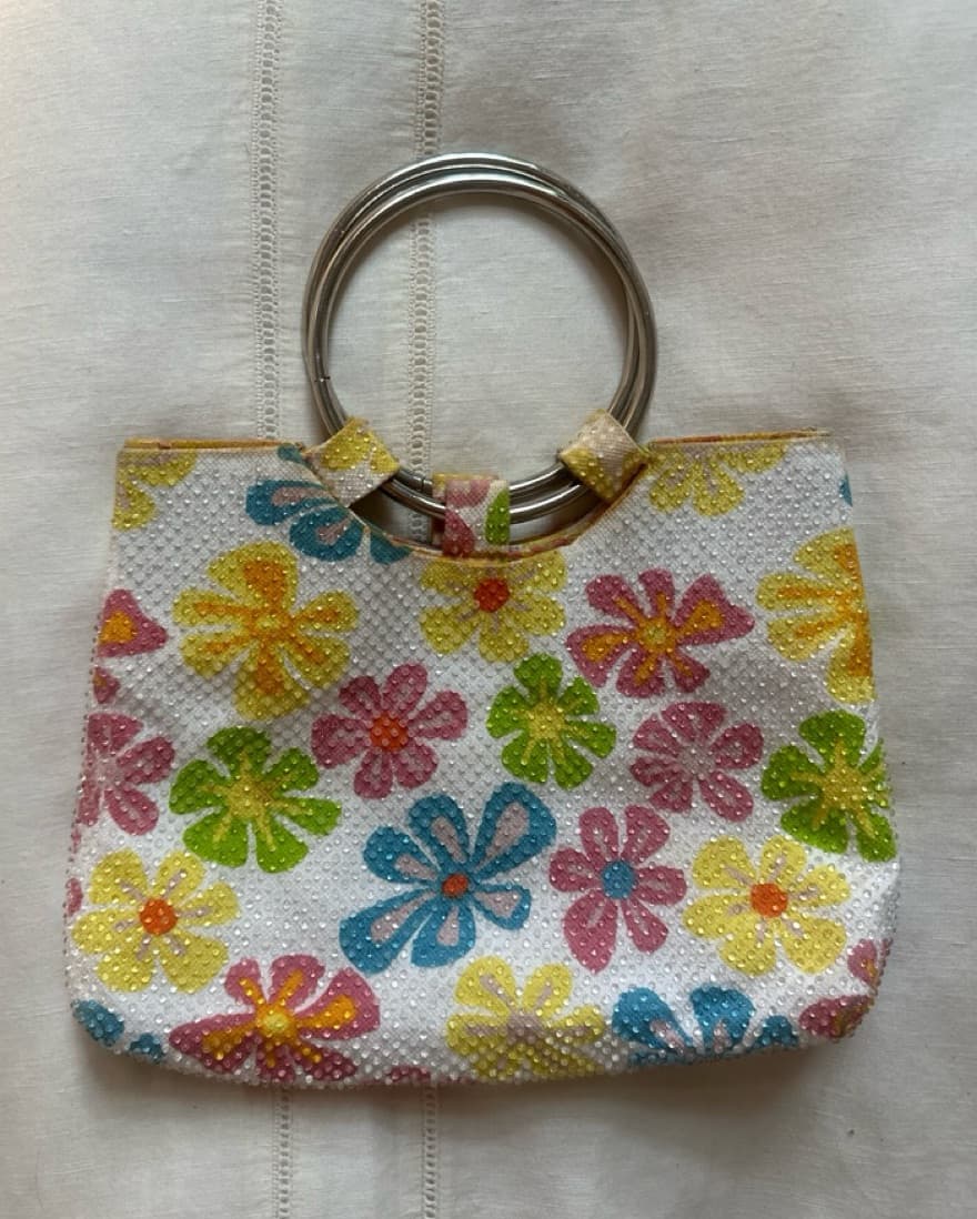 Vintage Floral Hand Bag - Image 2