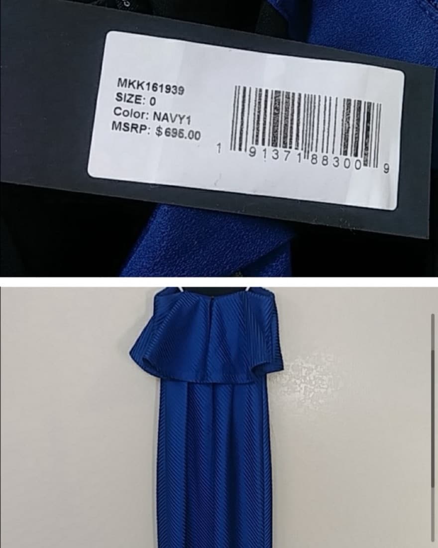 Halston Heritage Blue Dress $700 0 - Image 3