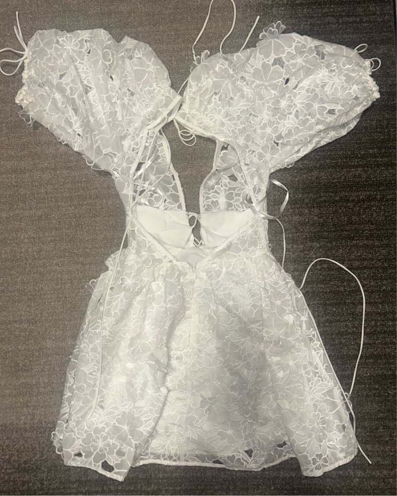 For Love And Lemons White Mini Dress - Image 4