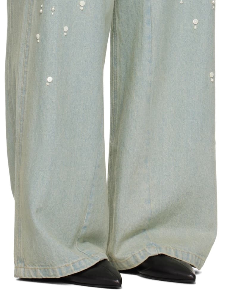 Dazzling Denim Flare-Leg Pants - Image 2