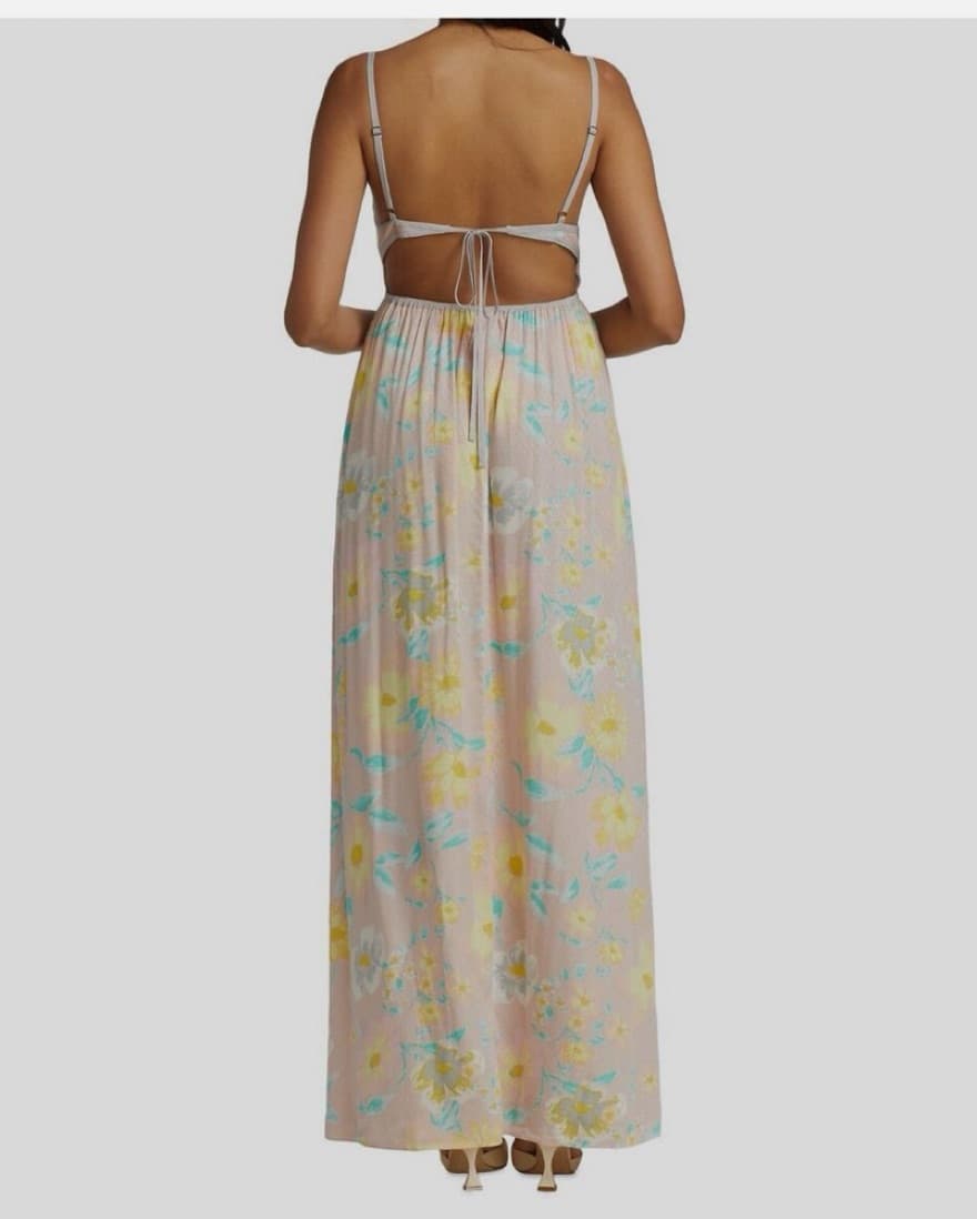 Free People Pink Floral Cut-out Maxi  - Image 2